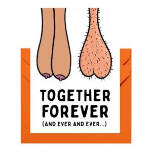 ZKUNL 2Pcs Cartes d'anniversaire humoristique pour homme &ndash; 'ENSEMBLE POUR TOUJOURS', Carte anniversaire de mariage coquine pour mari et femme, Humour, Carte amour pour Saint Valentin (MAyzodedian, neuf)