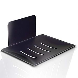 HONZUEN Porte Savon Mural, Porte-Savon de Douche Auto-adh&eacute;sif en Acier Inoxydable, Boite a Savon de Cuisine de Salle de Bain, Utilis&eacute; pour Stocker &eacute;ponge &agrave; Savon Brosse(Noir) (He Ebb, neuf)