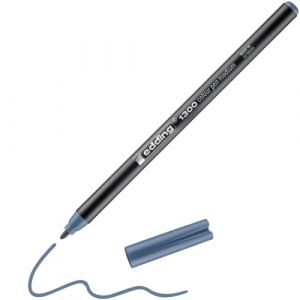 edding 1300 feutre de coloriage fin pointe moyenne - bleu-gris - 1 stylo - pointe ronde 2 mm - pour dessiner et &eacute;crire - pour l'&eacute;cole, les mandalas, le doodling, les bullet journals (Stock Bureau Maison Bien-&ecirc;tre, neuf)
