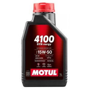 MOTUL Huile moteur 4100 15W-50 Huile en partie synth&eacute;tique Huile ACEA A3/B4 API SP SYN-nergy 1 L (Pegas parts, neuf)