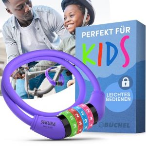 Büchel Antivol vélo enfants I Coloré et sans clé I Antivol à combinaison vélo, accessoires vélo enfants, antivol vélo enfants accessoires vélo enfants (KLB Trade GmbH, neuf)