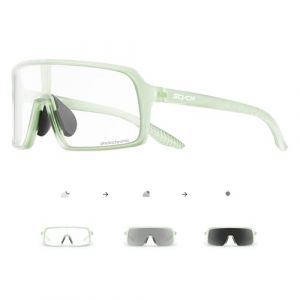 SCVCN Lunette de Cyclisme Photochromique Homme Femme Lunette V&eacute;lo Route TR90 Cadre Lunette VTT Transparente Lunette Cycliste Anti-UV400 Lunette de Soleil Sport Running Conduite Course Noir (Scvcn sport store, neuf)