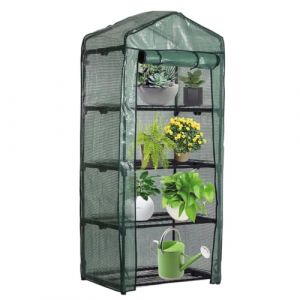 Sutowe Housse Serre de Jardin en PVC Renforc&eacute;, Serre de Balcon, Petite Housse de Remplacement Portable pour Prot&eacute;ger L&eacute;gumes Plantes Int&eacute;rieur Ext&eacute;rieur en Toutes Saisons, 160 x 70 x 50 cm (huyushang, neuf)
