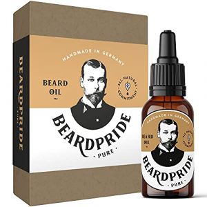 BEARDPRIDE Huile à barbe pour hommes - Pure - L'huile à barbe originale du barbier - Notre huile pour barbe rend la barbe douce - Huiles 100% naturelles - Huile à barbe pour les hommes (LinaCare, neuf)