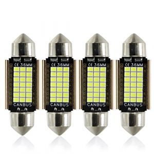 BeiLan 36mm Festoon C5W LED Ampoules 6000K Blanc 21SMD 2016 lumière Blanche Canbus sans Erreur pour 6418 6461 6486X éclairage de Porte de Plaque d'immatriculation intérieure 4pcs (YongLaieu, neuf)