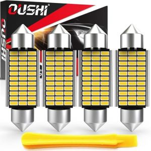 OUSHI Ampoules C5W Festoon LED 42mm 1.65inch, Canbus 12V 6000K Blanc Xénon Super Brillant 211-2 212-2 214-2 2112 569 578 Eclairage Intérieur Et de Plaque D'immatriculation Sans Polarité (Lot De 4) (Qlight, neuf)