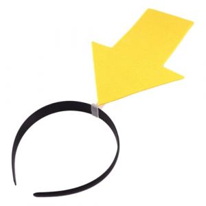 MAGICLULU -Tête Flèche Accessoires Pour Cheveux Bandeau Tendance Accessoires Photo D'Halloween -Tête Amusant En Forme De Pointe De Flèche Jaune (Rianley, neuf)
