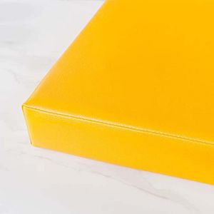 Galette de chaise carrée étanche 40 cm en rotin pour chaise de jardin en cuir résistant à l'eau pour extérieur, terrasse, salle à manger, jaune, 40 x 40 x 5 cm (Eashaoo, neuf)