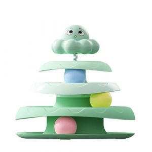 Setauoo Jouet Circuit à Balles pour Chat,Tour à Billes Trois Niveaux | Jeu Puzzle avec Friandises Exercice Antidérapant Enrichissement Mobile Interactif Contre l'Ennui Chasse Anniversaire Petits (sitear, neuf)