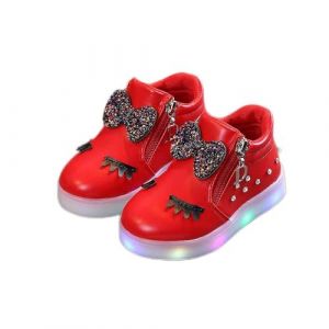 TDEOK Sneakers Enfant Fille Mode, Chaussures LumineuxAllum&eacute;e Lumineuse, Chaussures pour Enfant Fille, Basquettes Antid&eacute;rapante Plat, Espadrilles Dessin Anim&eacute; Mignon, Running Shoes pour Petites Filles (Denlv, neuf)