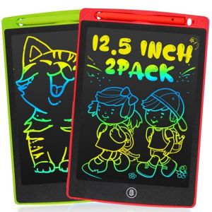 Tablette Enfant de 12,5 Pouces, Lot 2 Ardoise Magique pour Enfants, Ardoise LCD pour Enfants,Gribouillages Color&eacute;s, Cadeaux pour les Filles de 3 &agrave; 8 ans, Rouge + Vert (LEYAOYAO FR, neuf)