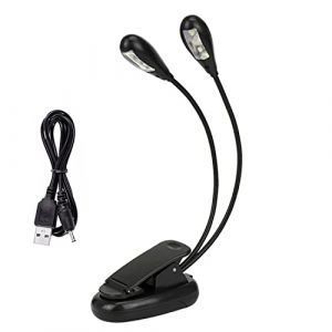 CAM2 Lampe à LED de support de musique, 8 LED réglable en 2 vitesses, avec lampe à câble USB, pour support de piano, support de musique, Bureau (Mohicans, neuf)