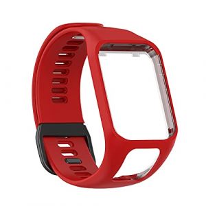 Bracelet de rechange pour montre connectée TomTom Golfer 2/Runner 2/Runner 3, Silicone, Pas de gemme (ZZHM, neuf)