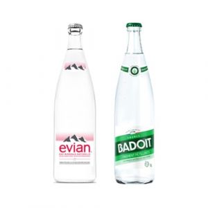 Evian bouteilles (6x1L) &ndash; Badoit bouteilles (6x1L) (Wine And More, neuf)
