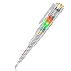 Uadme Tournevis Testeur, Stylo Testeur de Tension, Détecteur de Tension Électrique 70‑250V, Testeurs Electrique, Coque ABS, pour Réparation de Circuit (OKBY, neuf)