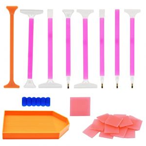 31 Pièces diamond painting stylo Stylo de Peinture au Diamant Diamond Painting Outils Plastique Diamant Broderie Stylo Art Point Perceuse Stylo Outil pour Diamant Peinture Artisanat DIY Accessoires (LEIYOU, neuf)