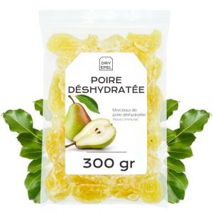 Poires S&eacute;ch&eacute;es Avec Sucre 300 g - Poires D&eacute;shydrat&eacute;es En Tranches - Fruit D&eacute;shydrat&eacute; - Snack Sucr&eacute; - Id&eacute;al Pour La P&acirc;tisserie - Sans Gluten (300 gr, Poire en Morceaux) (EPEL, neuf)