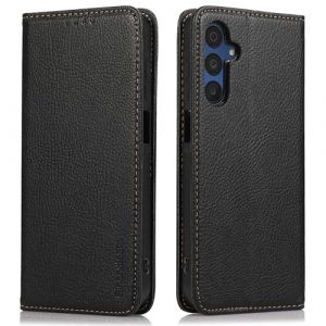 binandteam Coque pour Samsung Galaxy A15 4G / 5G,Housse en Cuir PU Portefeuille, Etui de Protection à Rabat Magnétique,Pochette Fermeture Anti-Choc Protection - Noir (Yiranfuns, neuf)