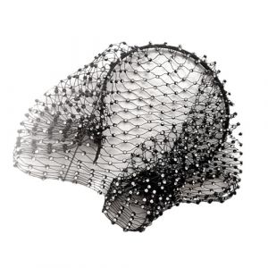 Coiffe contemporaine en forme de cage &agrave; oiseaux avec strass - Accessoire de cheveux tendance pour mariage - Accessoire de mari&eacute;e &eacute;l&eacute;gant (Bogji, neuf)