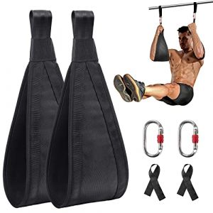 DASKING Sangles Abdominaux, Fitness Abdos Musculation Straps pour Entraînement Abdominal, Sangles Abdominales pour Barre de Traction - Nylon AB Strap Slings Suspendues (DASKLING, neuf)