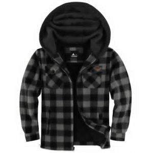 zitysport Veste Chemise Garçon Épaisseur Hoodie Veste à Carreaux Enfants avec Fermeture Flanelle Chaude Garçons Sweat Capuche Extérieure Vestes d'hiver Doublées Pour Garçon Poche(Gris Foncé XL) (Haixihui, neuf)