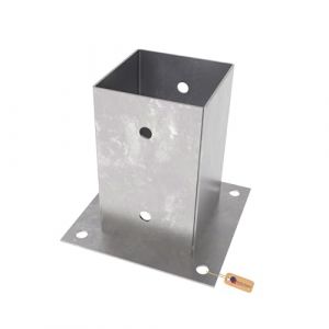 GeZu Impex Support Poteau a Visser Galvanis&eacute; &agrave; chaud Lot de 8 71 x 71 mm pour bois pied platine cl&ocirc;ture pergola angle base (GeZu Impex, neuf)