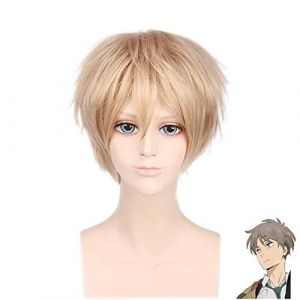 Perruque en lin Haru Kato Anime The Millionaire Detective Balance: UNLIMITED Haru Kato Linen Court brun Perruques de cheveux Cosplay + Bonnet de perruque Perruque en lin Haru Kato PL-002-2 (good stuff A, neuf)