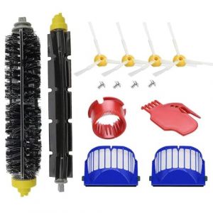 Kit de Pi&egrave;ces de Rechange pour Aspirateur irobot Roomba 600 Series 694 676 675 692 695 677 671 690 680 660 650 620 614 610 600 & 500 Series 595 585 564 T, 1 Jeu Principal Brosse, 2 Filtres, 4 Brosses (Youduoduo, neuf)