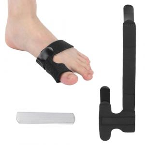 Orthèse d'orteil, support de fixation de fracture d'orteil Multi - colle orthèse valvulaire du gros orteil support d'orteil pour protecteur d'orteil pour homme et femme (noir) (Orfaty, neuf)