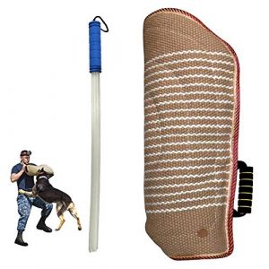 Equipement D'education De Chien Chiot Manche De Protection Manche Anti Morsure avec Baton Parure De Dressage,Jeunes Chiens Formation pour Chiot Berger Allemand Mordant Jouer (SIMUMU, neuf)