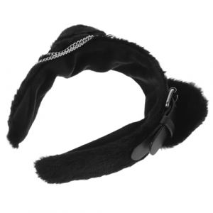VALICLUD Bandeau Oreilles De Chat Adultes Noir Cosplay Peluche Bonjour Faire La F&ecirc;te Bandeau D'oreille De Chat Velu Accessoires Cotillons De Chat Alliage De Zinc Black (SHUI LIAO, neuf)