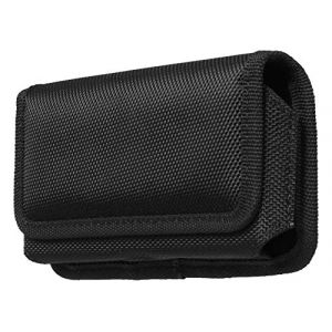 AQ Mobile Étui Ceinture Horizontal pour Téléphones Portables/Smartphones, Taille L, Dimension Intérieure 15,5 x 7,8 x 1,2 cm, Textil, Pince de Ceinture, Fermeture magnétique, Noir (X-WORLD GmbH, neuf)