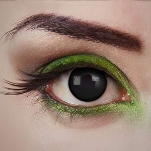 aricona lentilles de contact - lentilles de couleur pour un jour – Dark Desire - lentilles noirs sans correction pour Halloween & les fêtes costumées (aricona, neuf)