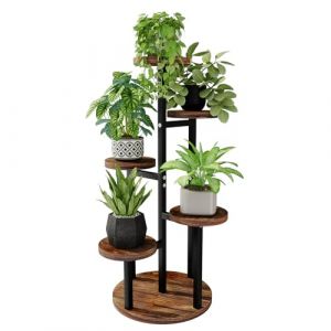 Bamworld Étagère d'angle en métal pour plantes à 5 niveaux pour l'intérieur, pour terrasse, jardin, balcon, salon, chambre à coucher (Bamworld, neuf)