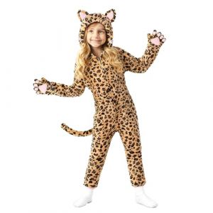 Solorass Costume Halloween Chat Enfant Femme Combinaison Pyjama Chat Leopard Onesies Unisexe Deguisement Animal Costume Fille Gar&ccedil;on (L&eacute;opard-Kids, 100) (OMEGA DESIGN ONLINE S.R.L., neuf)