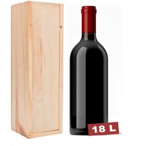 Vin rouge grand cru Bordeaux Supérieur - Bouteille de vin personnalisée + Caisse bois gravure [ Coffret bouteille de vin ] (MELCHIOR 18 L) (Mabouteille, neuf)