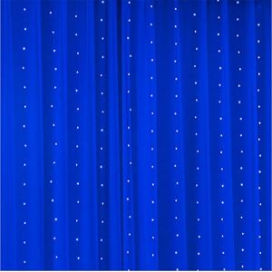 LED Guirlande sans crochet, Guirlande lumineuse LED rideau de 3M long (1m/2m/3m haut), led bande, bandeau pour décoration de fête de mariage et noël, télécommande USB, rideau de mariage (3mx3m, Bleu) (DUVERT, neuf)