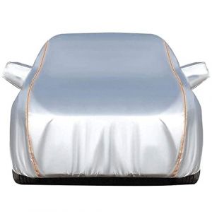 Bâche Voiture Étanche pour Nissan Micra(1992-2022) Housse de Protection Voiture Exterieur,Résistant à la Neige par Tous Les Temps, Coupe-Vent,Durable, et résistante aux Rayures (Ronglibai, neuf)