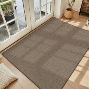 LEKEEPGO Tapis de Porte Paillasson d'Entree 90 x 150 cm, Tapis Entree Interieur Antidérapant, Tapis Interieur Entree Absorbant Lavable, Tapis d'Entrée pour Chien, Entrée, Porte et Couloir, Brun (LEKEKE, neuf)