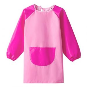 Greyoe Tablier Enfant Peinture, Blouse Peinture Enfant Tablier Plastique Enfant Imperméable avec Manches et Poche pour Peindre Cuisine Artisanat Argile, Enfants 6-9 ans, XL (JIASHENGMEI, neuf)