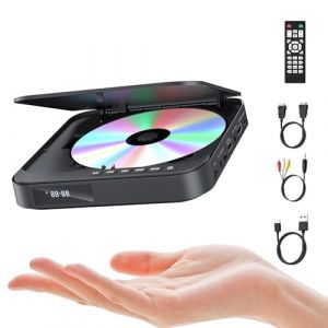 FELEMAN Lecteur DVD pour TV, Mini Lecteur DVD HDMI, HD 1080p - Prend en Charge Toutes Les Régions, Mémoire de Point d'arrêt, USB/TF, Intégré PAL/NTSC et Télécommande (nuosen-eu, neuf)