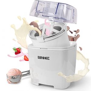 Duronic IM540 Machine à glace et sorbetière électrique Cuve amovible en inox de 1,5 litres Turbine idéale pour créer des glaces sorbets yaourts glacés crèmes glacée et desserts faits maison (DuronicEU, neuf)