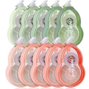 10 PCS Rubans Correcteurs,BetterJonny10mx5mm Souris Correcteur Blanc avec Capuchon Protecteur Correcteur Souris Rouleaux de Correction Roller Correcteur pour Papeterie Fourniture Scolaire (Vert+Rose) (BASICON, neuf)