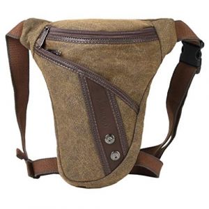 Sac Banane en Nylon pour Homme et Femme - pour Voyage, Plein air, Camping, randonnée, vélo, Cyclisme, Sac à bandoulière Marron (XieBen, neuf)