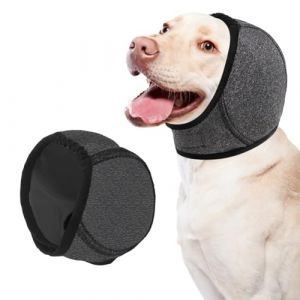Gris L Cache-Oreilles de Natation pour Chien, Imperm&eacute;able Protege Oreille Chien, Prot&egrave;ge-Oreilles Snood pour Animaux Domestiques, R&eacute;glables Bonnet de Bain, Soulagement de l'anxi&eacute;t&eacute; Casque Anti Bruit (renyijingUK, neuf)