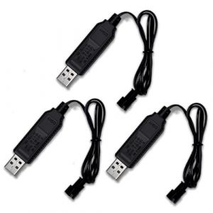 USB Chargeur C&acirc;ble RC Universel 3.6 V 3.7 V, Chargeur Batterie pour Batteries Rechargeables LiPo SM-2 Broches, pour Drone, Les Jouets T&eacute;l&eacute;command&eacute;s Voitures, Camions Trains (TuGuangZhi, neuf)
