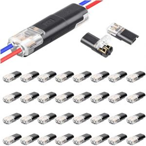 YESLUSY 40 Connecteur 12 V, cCnnecteur Electrique Etanche, 2 Pôles, 2 Broches, Connexion à Sertir Rapide pour Câbles de Calibre 18-22 AWG (SIGN NABIN S.R.L., neuf)