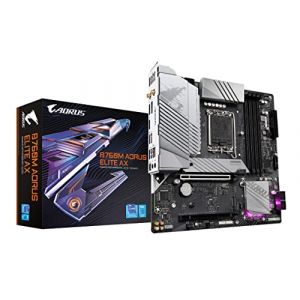GIGABYTE B760M AORUS Elite AX Carte M&egrave;re - Compatible avec Les processeurs Intel Core 14e g&eacute;n&eacute;ration, VRM num&eacute;rique 12*+1+1 Phases, jusqu'&agrave; 7800MHz DDR5 (OC), 2X PCIe 4.0 M.2, Wi-FI 6E, 2.5GbE LAN (x-kom, neuf)