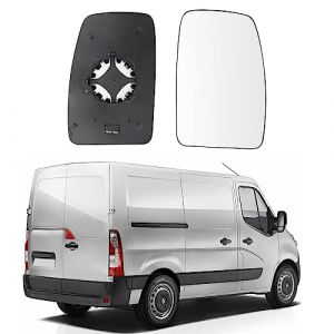 Verre de Rétroviseur Remplacement pour Renault Master 2010-2021, Verre de Recul Miroir compatible with Opel Movano B(II), Rétroviseur Extérieur Réglable Adapté compatible with Nissan NV400 (Droite) (JinsenTGG, neuf)