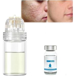 Système de micro-perfusion pour les lèvres, micro système pour le visage, système facial avec sérum, rouleau de microfléchettes à l'acide hyaluronique Pockmarksheal, sérum (JIANQIANGXUEXI, neuf)